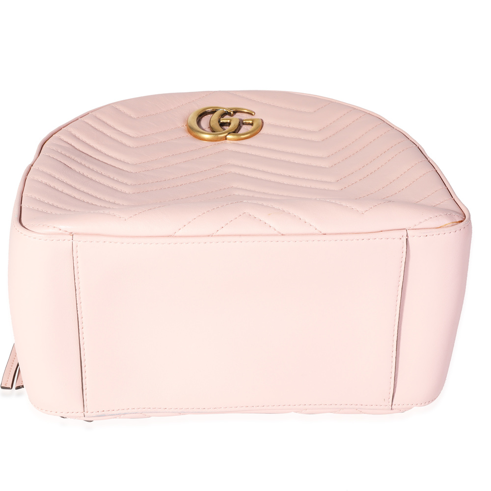 Gucci Pink Matelassé Calfskin GG Marmont Dome Backpack - Picture 4 of 6